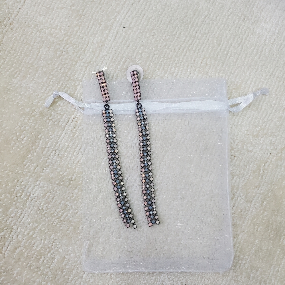 Express Rhinestone Drop Earrings - Picture 3 of 4